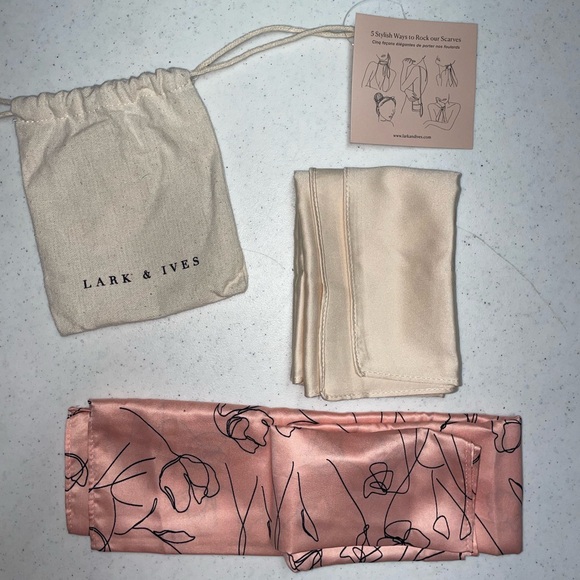 Lark & Ives Silk Satin Scarf Set - Picture 3 of 14